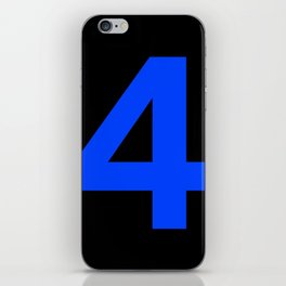 Number 4 (Blue & Black) iPhone Skin