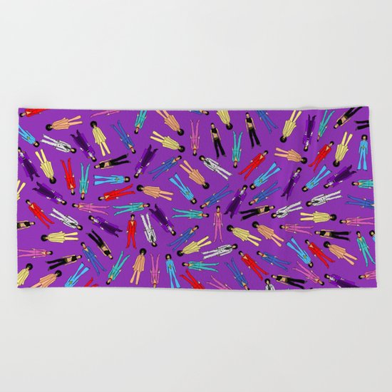 Purple Pattern 2 Beach Towel