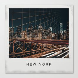 Brooklyn Bridge and Manhattan skyline in New York City Canvas Print