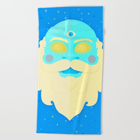 Santa Cosmos Beach Towel