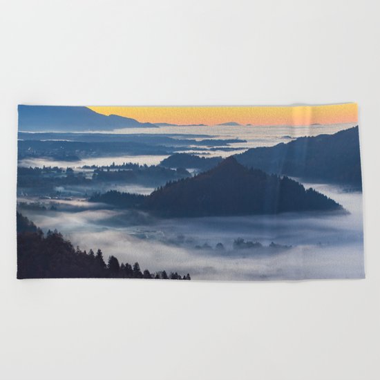 Sunset Valley #landscape #photography #society6 Beach Towel
