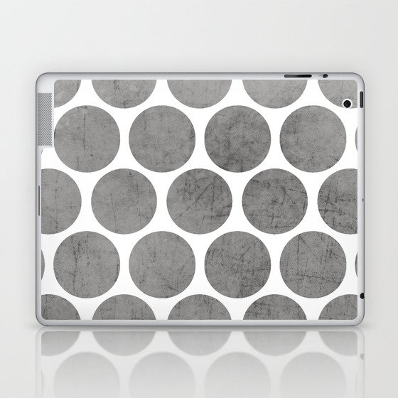 gray polka dots Laptop & iPad Skin