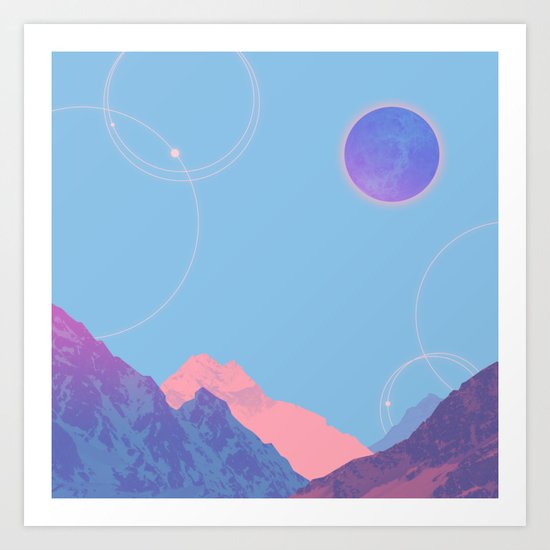snow mountain Art Print