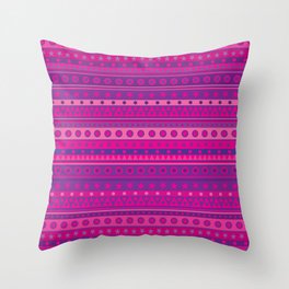 Purple and Pink Stripy Pattern Throw Pillow