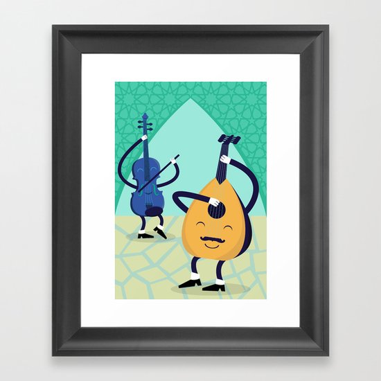 Arabic tunes Framed Art Print