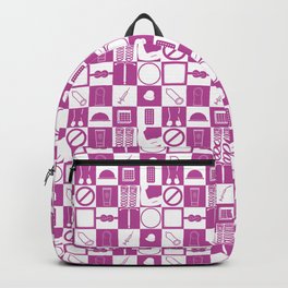 Contraception Pattern (Purple) Backpack | Midwife, Reproductiverights, Familyplanning, Obgyn, Condom, Contraception, Midwives, Iud, Gyn, Gynecology 