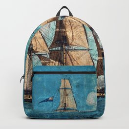 Michele Felice Corne USS Constitution Backpack | Frigate, Americanhistory, Oldironsides, Painting, Sailingship, Warship, Ussconstitution 
