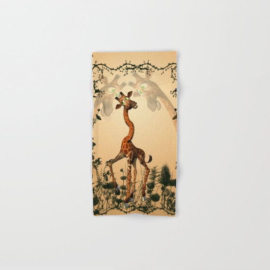 Funny giraffe Hand & Bath Towel