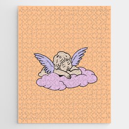 cupid cherub sleepy angel of love cute illustration  Jigsaw Puzzle