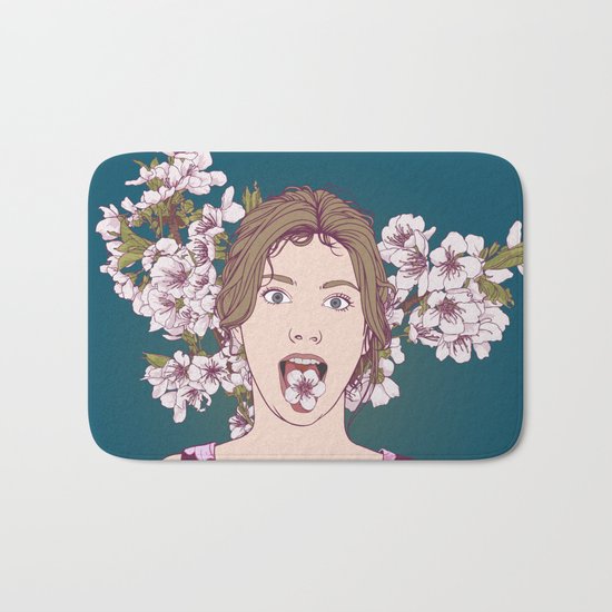 Cherry Girl Bath Mat