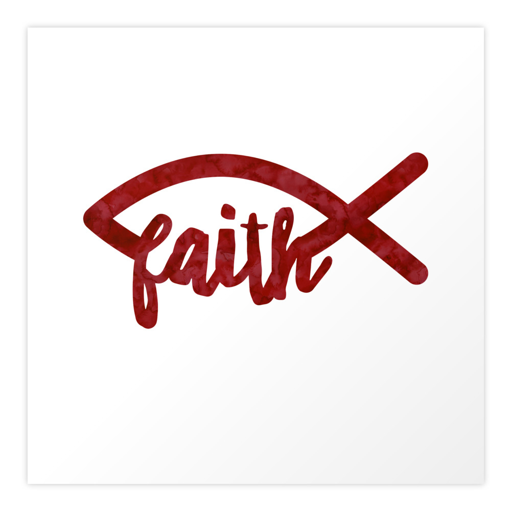 Faith Fish Art Print by theteemachine