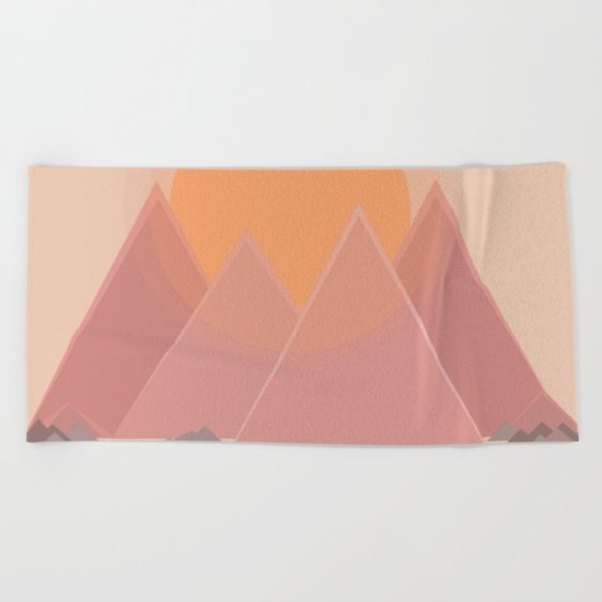 The quiet mountains Beach Towel