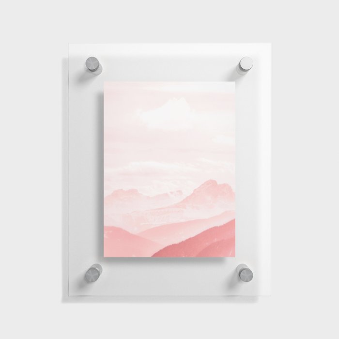 Pink Peaks Floating Acrylic Print