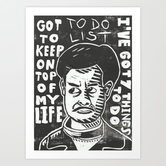 Things To Do Art Print