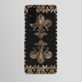 Fleur-de-lis - Black and Gold #1 Android Case