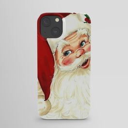 Cute laughing vintage santa iPhone Case