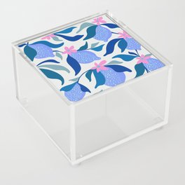 Blue lemons pattern Acrylic Box