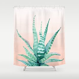 Desert Succulent Aloe Vera Shower Curtain