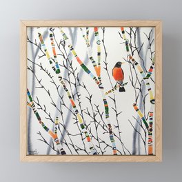 Songbird Winter Forest Framed Mini Art Print