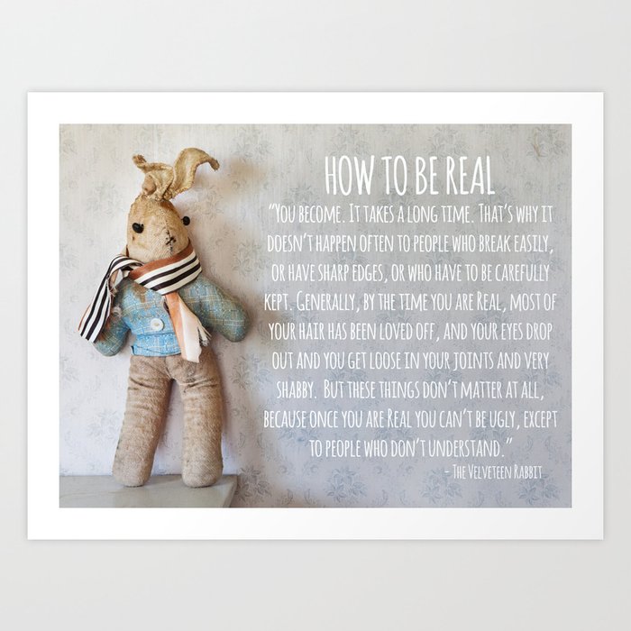 How to be Real (White) Art Print