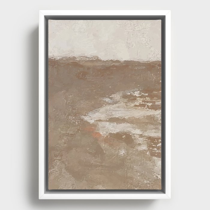 Neutral Painting Seascape | Coastal 1/3 Framed Canvas