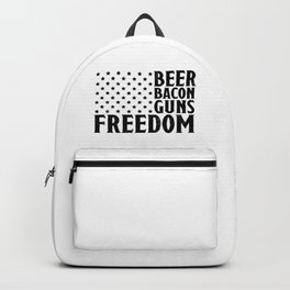 Beer Bacon Freedom America Backpack