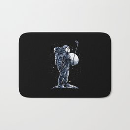 Photo On The Moon Bath Mat | Nasa, Spacetravel, Graphicdesign, Instagram, Astronaut, Spaceship, Gift, Discovery, Moon, Portrait 