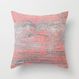 Faded Painted Wood 3 Throw Pillow