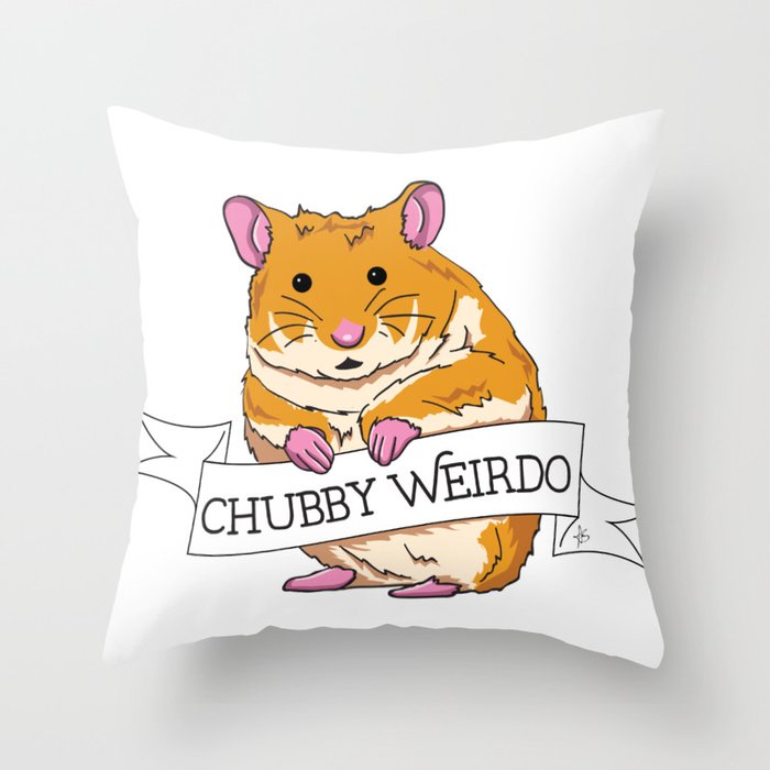 Chubby Weirdo Throw Pillow