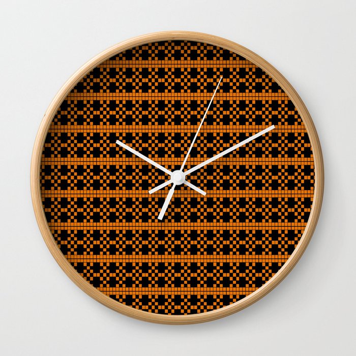 New Optical Pattern 120  pixel art Wall Clock
