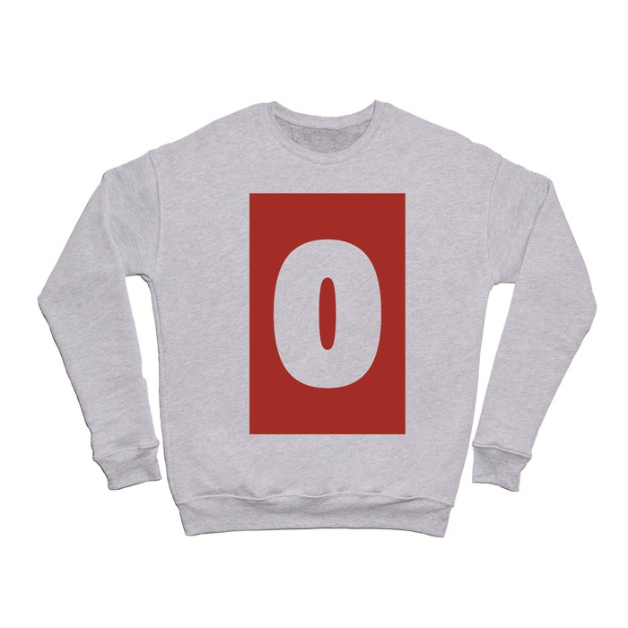 0 (White & Maroon Number) Crewneck Sweatshirt