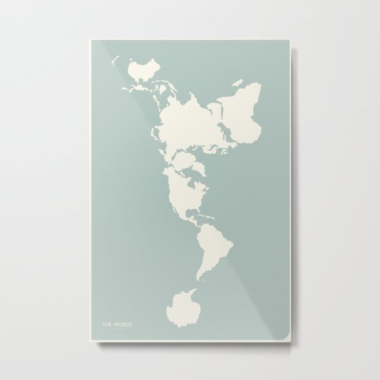 Dymaxion Map Metal Print