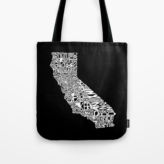Typographic California Tote Bag