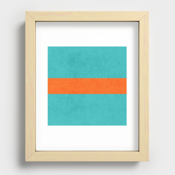 aqua and orange classic Recessed Framed Print