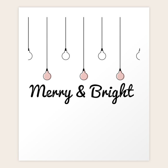 Merry And Bright Christmas Decorations Art Print By Kanigdesigns