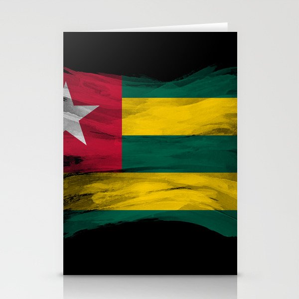 Togo flag brush stroke, national flag Stationery Cards