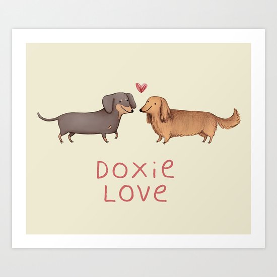 Doxie Love Art Print