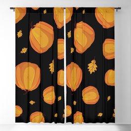 Fresh Pumpkins Pattern Background Blackout Curtain