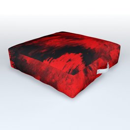 Fire Behind Glass (Red series #11) Outdoor Floor Cushion