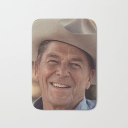 President Ronald Reagan in a Cowboy Hat Bath Mat | Vintage, Photo, President, People, Republicanparty, Ronaldreagan, Regan, Republican, Politician, Presidentreagan 