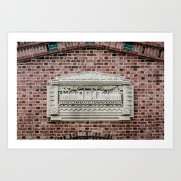 Electric Railway in Stone Architectural Detail Art Print