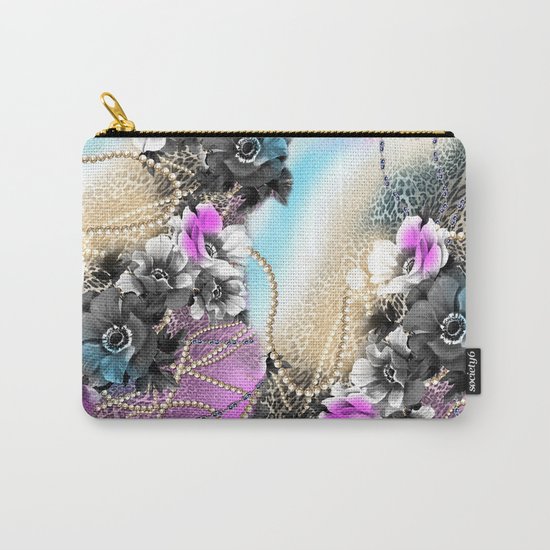 Bible Leopard With Flowers Carry-All Pouch
