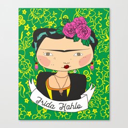 frida kahlo by iso Canvas Print
