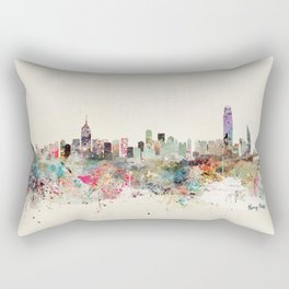 hong kong city skyline Rectangular Pillow