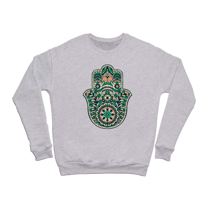 Ornamental Hamsa Hand Crewneck Sweatshirt