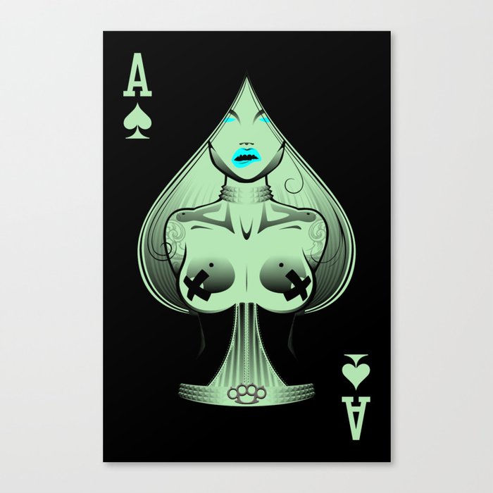 Ace of Spades Canvas Print