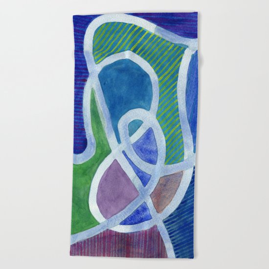 Curved Paths Beach Towel