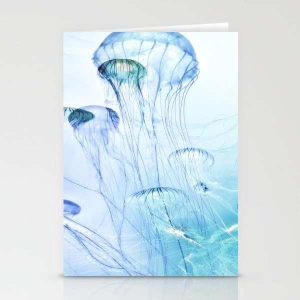 Jellyfish Double Exposure Stationery Cards