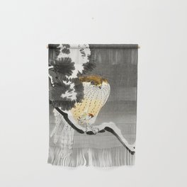 Hawk with its prey - Vintage Japanese Woodblock Print Wall Hanging