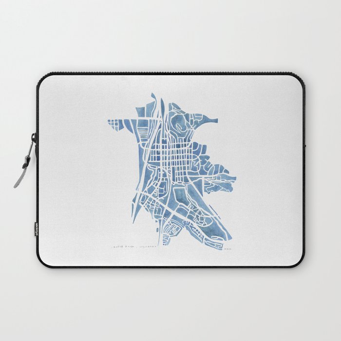 Castle Rock Colorado watercolor map Laptop Sleeve